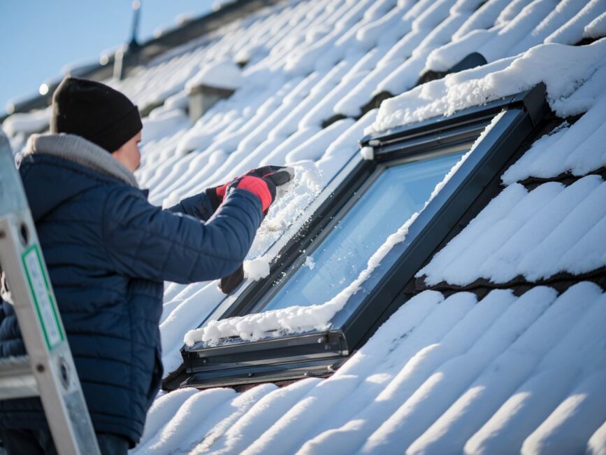 Bezpieczne metody odśnieżania okien na dachu